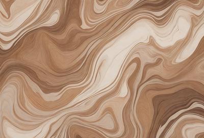 The primary subject of the image is a wooden surface with a unique and intricate pattern. The setting is a close-up view of the wooden surface, showcasing the detailed design. The visual style is a combination of a photo and digital art, as the wooden surface appears to be a photograph with a digital artistic touch. The colors and mood of the image are warm and natural, with the wooden surface being the main focus.