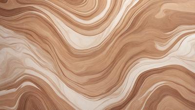 The primary subject of the image is a wooden surface with a unique and intricate pattern. The setting is a close-up view of the wooden surface, showcasing the detailed design. The visual style is a natural, textured look, with the colors and mood being warm and earthy.