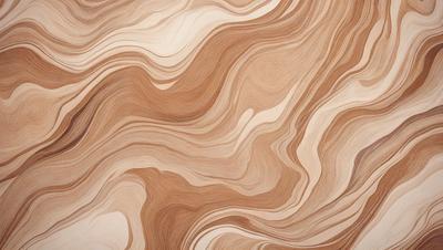The primary subject of the image is a wooden surface with a unique and intricate pattern. The setting is a close-up view of the wooden surface, showcasing the detailed design. The visual style is a combination of a photo and a digital art, as the wooden surface appears to be a blend of natural and artificial elements. The colors and mood of the image are warm and earthy, with the wooden surface being the main focus of the scene.
