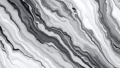 The image features a marble-like pattern with a mix of grays, blacks, and whites. The pattern is intricate and visually appealing. The primary subject of the image is the marble-like pattern, which serves as the main object, scene, or focus of the image. The setting or background is a white surface, which provides a clean and minimalist backdrop for the pattern. The visual style of the image is a combination of photo and digital art, as it captures the intricate details of the mar