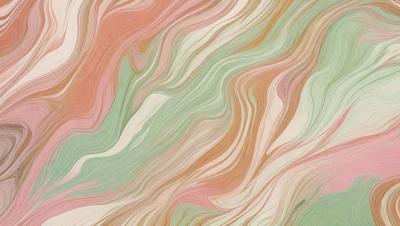 The primary subject of the image is a colorful, abstract design featuring a mix of pink, green, and orange hues. The setting is a wall, and the visual style appears to be a combination of digital art and illustration. The colors and mood of the image are vibrant and lively, creating a dynamic and engaging atmosphere.