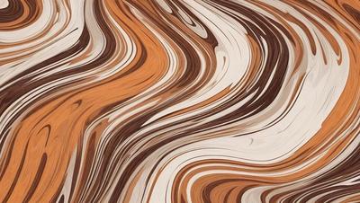 The primary subject of the image is a wooden surface with a unique and intricate pattern. The setting is a room with a wooden floor, and the visual style appears to be a combination of a photo and a digital art or illustration. The colors and mood of the image are predominantly brown and earthy tones, creating a warm and natural atmosphere.