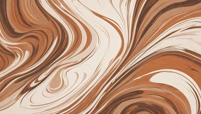 The primary subject of the image is a brown and white striped pattern, which appears to be a wood grain texture. The setting is a wall, and the visual style is a close-up of the pattern. The colors and mood of the image are warm and earthy, with the brown and white stripes creating a sense of depth and texture.