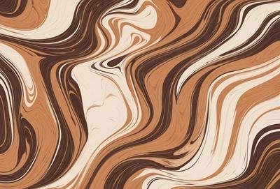 The primary subject of the image is a brown and white striped pattern, which appears to be a wood grain texture. The setting is a wooden surface, possibly a table or a wall. The visual style of the image is a close-up of the pattern, showcasing the intricate details of the wood grain. The colors and mood of the image are warm and natural, with the brown and white stripes creating a sense of depth and texture.