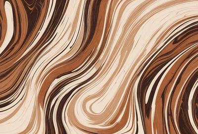 The primary subject of the image is a brown and white striped pattern, which appears to be a wood grain texture. The setting is a brown and white striped wallpaper, and the visual style is a close-up of the pattern. The colors and mood of the image are warm and earthy, with the brown and white stripes creating a sense of depth and texture.