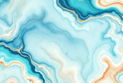 The primary subject of the image is a blue and white marbled pattern, which is the main focus of the image. The setting is a blue and white marbled surface, which serves as the backdrop for the pattern. The visual style of the image is a digital art or illustration, as it is a detailed and intricate design. The dominant colors in the image are blue and white, creating a calm and soothing atmosphere.
