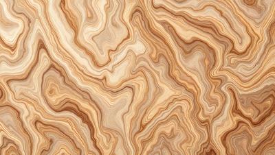 The primary subject of the image is a wooden surface with a unique and intricate pattern. The setting is a close-up view of the wooden surface, showcasing the detailed design. The visual style is a close-up of the wooden surface, which gives a sense of depth and texture. The colors and mood of the image are predominantly brown and earthy tones, creating a warm and natural atmosphere.