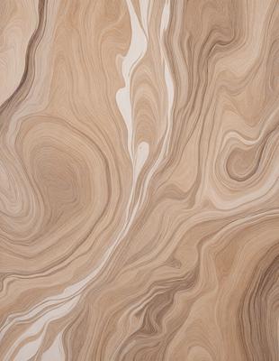 The image features a wooden surface with a unique and intricate pattern. The primary subject is the wooden material, which appears to be a piece of wood or a wooden table. The setting is a close-up view of the wooden surface, showcasing its texture and pattern. The visual style is a natural, organic look, as the wooden material is the main focus of the image. The colors and mood are warm and earthy, with the wooden surface being the dominant color.