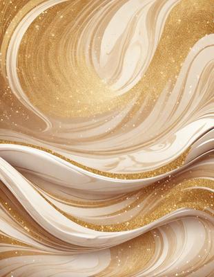 The primary subject of the image is a gold and white swirl pattern, which appears to be a digital art or illustration. The setting is a white and gold background, creating a visually appealing contrast. The visual style is a combination of digital art and illustration, giving the image a unique and artistic appearance. The colors and mood of the image are predominantly gold and white, creating a sense of elegance and sophistication.