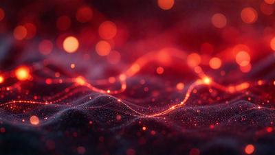 The primary subject of the image is a red and orange wave, which appears to be a digital art or illustration. The setting is a red and orange background, creating a vibrant and lively atmosphere. The visual style is a mix of digital art and illustration, with the wave being the main focus of the image. The colors and mood of the image are energetic and dynamic, with the red and orange hues evoking a sense of excitement and movement.