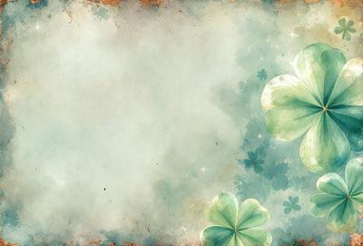 The primary subject of the image is a green four-leaf clover, which is the main object, scene, or focus of the image. The setting or background features a blue and white sky, which adds to the overall atmosphere of the image. The visual style of the image is a combination of photo and digital art, creating a unique and eye-catching design. The colors and mood of the image are predominantly green and blue, with a touch of white, giving it a fresh and lively appearance.
