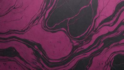 The primary subject of the image is a purple marbled surface, which appears to be a piece of marble or a marbled wall. The setting is a dark room, and the visual style is a close-up of the marbled surface. The colors and mood of the image are predominantly purple, creating a moody and dramatic atmosphere.