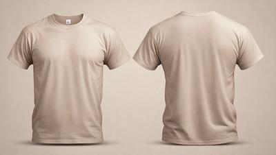 The image features a brown t-shirt with a hoodie design. The shirt is displayed in two different orientations, one on the left side and the other on the right side of the image. The shirt is shown in a close-up view, highlighting its details. The colors of the shirt are predominantly brown, giving it a warm and earthy appearance.