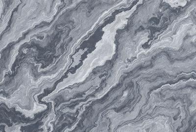The primary subject of the image is a close-up of a marble-like surface, which appears to be a patterned stone or a textured wall. The setting is a room with a gray and white color scheme. The visual style is a close-up of the marble-like surface, which gives the image a realistic and detailed appearance. The colors and mood of the image are predominantly gray and white, creating a calm and sophisticated atmosphere.