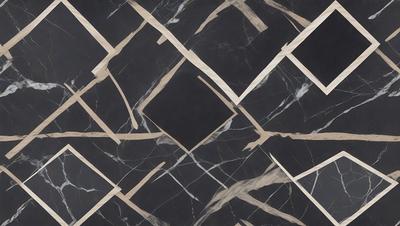 The primary subject of the image is a black and white marble tile floor. The setting is a room with a black and white checkered pattern on the floor. The visual style is a close-up of the floor, showcasing the intricate design of the tiles. The colors and mood of the image are predominantly black and white, giving it a classic and elegant appearance.