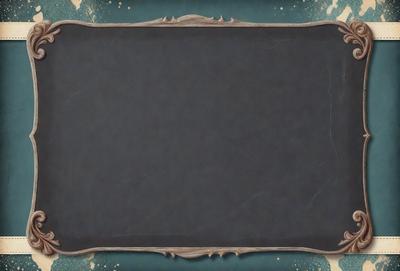 The primary subject of the image is a blackboard with a blue background. The setting is a classroom or a similar educational environment. The visual style is a combination of a photo and digital art, creating a unique and artistic appearance. The dominant colors are black and blue, giving the image a calm and focused atmosphere.
