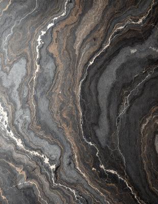 The image features a close-up of a marble countertop with a unique, swirling pattern. The countertop appears to be made of stone, and the pattern is reminiscent of a rock formation. The overall atmosphere of the image is elegant and sophisticated, with the marble countertop serving as a focal point.