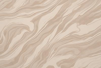 The primary subject of the image is a patterned wallpaper with a brown and white color scheme. The setting is a room with a wall covered in this patterned wallpaper. The visual style is a close-up of the wallpaper, showcasing its intricate design. The colors and mood of the image are warm and inviting, creating a cozy atmosphere in the room.