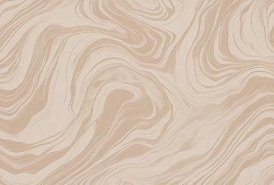 The primary subject of the image is a patterned wallpaper with a brown and white color scheme. The setting is a room with a wooden floor, and the visual style appears to be a combination of a photo and a digital art. The colors and mood of the image are warm and inviting, creating a cozy atmosphere.