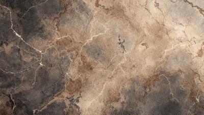 The primary subject of the image is a close-up of a marble surface with a pattern of light and dark streaks. The setting is a stone wall, and the visual style is a photo. The colors and mood of the image are predominantly dark, with the marble surface providing a contrasting texture.
