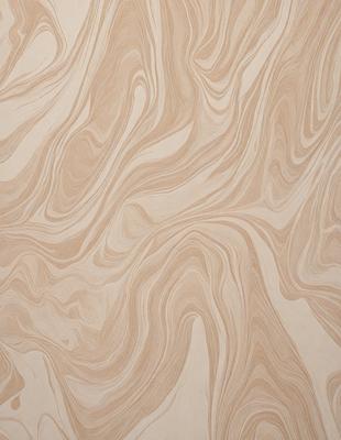 The primary subject of the image is a wooden wall with a unique and intricate pattern. The setting is a room with a wooden surface, possibly a wall or a table. The visual style of the image is a close-up of the wooden wall, showcasing the intricate pattern. The dominant colors in the image are brown and beige, giving the wall a warm and natural appearance.