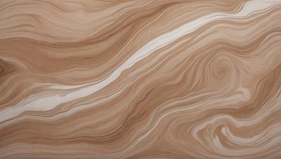 The image features a wooden surface with a swirling pattern, giving it a natural and organic appearance. The primary subject is the wooden surface, which is the main focus of the image. The setting is a room with a wooden floor, and the visual style is a close-up of the wooden surface. The colors and mood of the image are warm and earthy, with the wooden surface being the dominant color.