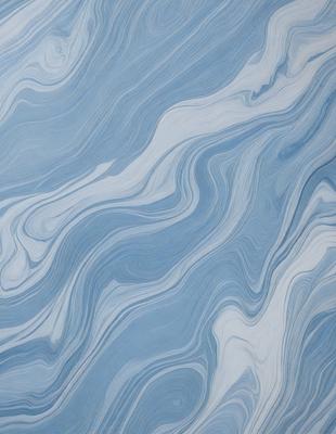 The primary subject of the image is a blue and white patterned wallpaper. The setting is a room with a blue and white color scheme. The visual style is a patterned wallpaper, which gives the room a unique and artistic appearance. The dominant colors are blue and white, creating a calm and soothing atmosphere in the room.