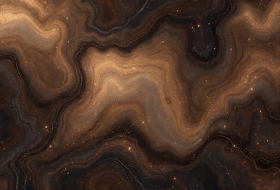 The primary subject of the image is a close-up of a dark, swirling, and intricate pattern on a surface. The setting appears to be a night sky, with the pattern resembling a starry background. The visual style is a combination of a photo and a digital art, creating a unique and captivating image. The colors and mood are predominantly dark and mysterious, with the swirling pattern adding a sense of depth and complexity to the scene.