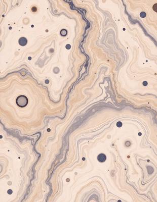 The primary subject of the image is a close-up of a wooden surface with a pattern of holes and bumps. The setting is a wooden table, and the visual style appears to be a combination of a photo and a digital art or illustration. The dominant colors are brown and black, giving the surface a natural and textured appearance. The overall atmosphere of the image is intriguing and captivating, as the viewer is drawn into the unique pattern of the wooden surface.
