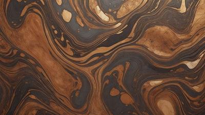 The primary subject of the image is a wooden table with a unique and intricate pattern on its surface. The table appears to be made of wood and has a brown color. The setting is indoors, with the table being the main focus of the scene. The visual style of the image is a close-up of the wooden table, showcasing its distinctive pattern. The colors and mood of the image are warm and inviting, with the brown wooden table creating a cozy and comfortable atmosphere.