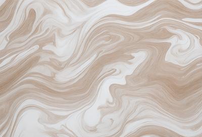 The image features a white and brown marbled wallpaper with a swirling pattern. The wallpaper has a textured and wavy appearance, giving it a unique and eye-catching look. The combination of white and brown creates a visually appealing contrast, making the wallpaper stand out as the primary subject of the image.