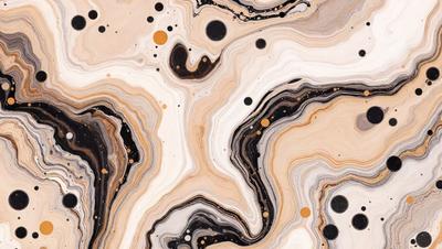 The primary subject of the image is a close-up of a painting or drawing featuring a black and white color scheme. The setting is a white background, which contrasts with the black and white artwork. The visual style appears to be a combination of digital art and illustration, creating a unique and intriguing pattern. The colors and mood of the image are predominantly black and white, giving it a classic and timeless feel.