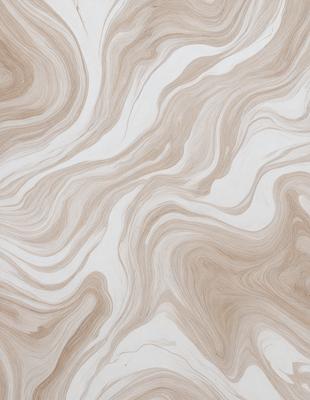 The image features a patterned wallpaper with a white and brown color scheme. The wallpaper has a wavy design, giving it a unique and interesting appearance. The primary subject of the image is the wallpaper, which is the main focus of the scene. The setting is indoors, likely in a room or a space where the wallpaper is used as a decorative element. The visual style of the image is a close-up of the wallpaper, showcasing its intricate design and texture. The colors and mood