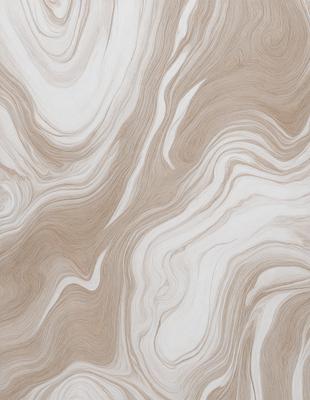 The image features a white and brown marbled wallpaper with a wavy pattern. The wallpaper has a textured appearance, giving it a unique and interesting look. The primary subject of the image is the wallpaper, which is the main focus of the scene. The setting is indoors, likely in a room with a wall that has been decorated with this eye-catching wallpaper. The visual style of the image is a close-up of the wallpaper, showcasing its intricate design and patterns. The colors