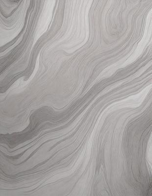 The primary subject of the image is a wooden surface with a patterned texture. The setting is a room with a gray and white color scheme. The visual style is a combination of a photo and a drawing, creating a unique and artistic appearance. The dominant colors are gray and white, giving the room a calm and sophisticated atmosphere.