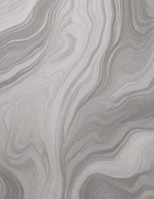 The image features a gray and white marble-like surface with a patterned texture. The primary subject is a close-up of the marble, showcasing its unique and intricate design. The setting is a room with a gray and white color scheme, which complements the marble's appearance. The visual style is a close-up of the marble, emphasizing its texture and pattern. The colors and mood of the image are predominantly gray and white, creating a calm and sophisticated atmosphere.