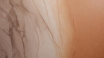 The primary subject of the image is a close-up of a wall with a pattern of lines and curves. The setting is a room with a brown surface, possibly a wall or a piece of furniture. The visual style appears to be a combination of a photo and a drawing, with the lines and curves giving it a unique and artistic appearance. The colors in the image are predominantly brown, creating a warm and earthy atmosphere.