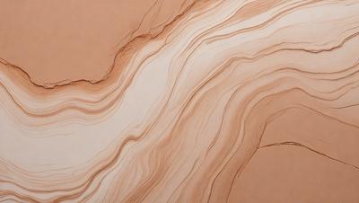 The primary subject of the image is a close-up of a rock wall with a marbled texture. The setting is a natural environment, possibly a cave or a rocky outcropping. The visual style is a combination of photo and digital art, as the image appears to be a close-up of a natural formation. The colors and mood of the image are predominantly earthy tones, giving it a natural and rugged appearance.