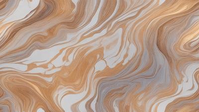 The primary subject of the image is a patterned surface, which appears to be a marbled or textured material. The setting is a room with a wall that features this unique pattern. The visual style of the image is a close-up of the pattern, showcasing its intricate details. The colors and mood of the image are predominantly warm and earthy tones, creating a sense of natural beauty and elegance.
