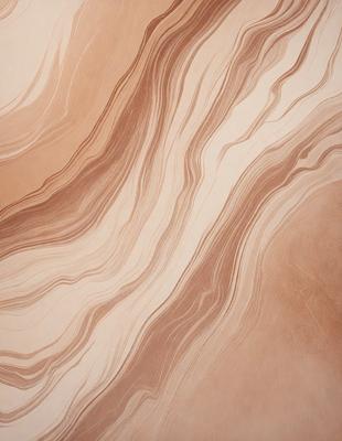 The primary subject of the image is a close-up of a marble surface with a pattern of swirls and stripes. The setting is a room with a brown background, and the visual style appears to be a photo of the marble surface. The colors and mood of the image are predominantly brown and earthy, giving it a natural and textured appearance.