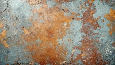 The primary subject of the image is a wall with a peeling paint surface. The setting is an indoor environment, possibly a room or a building. The visual style is a close-up of the wall, showcasing the peeling paint and the underlying surface. The colors and mood of the image are predominantly orange and brown, giving it a rustic and aged appearance.