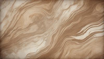 The primary subject of the image is a close-up of a wooden surface, possibly a table or a piece of wood. The setting is a room with a wooden floor, and the visual style appears to be a combination of a photo and a drawing. The colors and mood of the image are predominantly brown, giving it a warm and natural atmosphere.