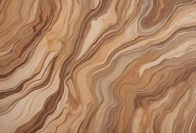 The primary subject of the image is a wooden table with a unique and intricate pattern on its surface. The table appears to be made of wood and has a natural texture. The setting is indoors, with the table being the main focus of the scene. The visual style of the image is a close-up of the wooden table, showcasing its distinctive pattern. The colors and mood of the image are warm and inviting, with the wooden table serving as a beautiful and functional piece of furniture.