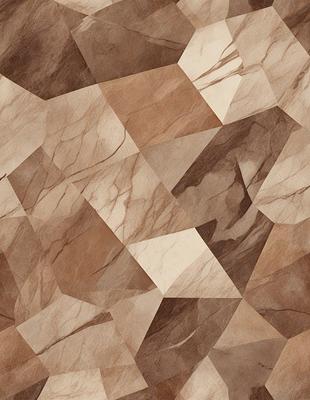 The primary subject of the image is a marble-like pattern, which is a digital artwork. The setting is a marble-like surface, and the visual style is a combination of digital art and pattern. The dominant colors are brown and beige, giving the image a warm and natural atmosphere.