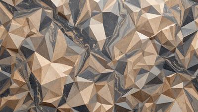 The primary subject of the image is a patterned surface, which appears to be a marble or stone texture. The setting is a close-up of the pattern, showcasing the intricate design and texture. The visual style is a combination of digital art and illustration, as the pattern is created using a computer-generated design. The colors and mood of the image are predominantly dark and moody, with the patterned surface providing a sense of depth and complexity.