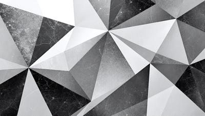 The primary subject of the image is a geometric pattern, which is a black and white design. The setting is a white background, and the visual style is a combination of digital art and illustration. The dominant colors are black and white, creating a clean and minimalist appearance. The overall atmosphere of the image is modern and sophisticated.
