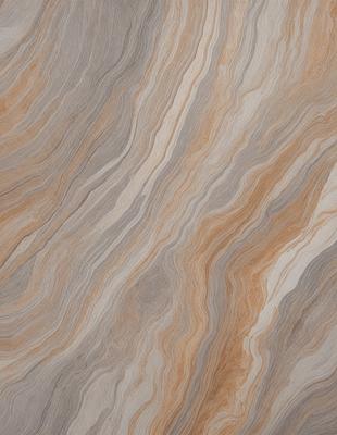 The primary subject of the image is a close-up of a marble-like surface, which appears to be a patterned stone or a textured wall. The setting is a room with a wooden floor, and the visual style is a combination of a photo and a digital art or illustration. The colors and mood of the image are predominantly warm and earthy, with a focus on the natural patterns and textures of the marble-like surface.