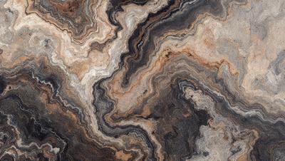 The primary subject of the image is a close-up of a marble stone with a unique and intricate pattern. The setting is a natural environment, with the stone being the main object of focus. The visual style is a close-up of the marble stone, showcasing its texture and details. The colors and mood of the image are predominantly earthy tones, giving it a natural and organic feel.