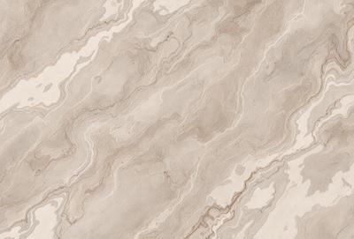 The image features a marble-like surface with a pattern of swirls and waves. The primary subject is the marble-like surface, which is the setting and background of the image. The visual style is a close-up of the marble-like surface, which gives it a realistic and textured appearance. The colors and mood of the image are predominantly neutral, with the marble-like surface being the main focus.