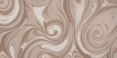The image features a patterned wallpaper with a swirling design. The primary subject is the wallpaper, which is the main focus of the image. The setting is a room with a wooden surface, likely a wall or a table. The visual style is a combination of a photo and a patterned design, creating a unique and eye-catching appearance. The colors and mood of the image are predominantly brown and white, giving it a warm and inviting atmosphere.